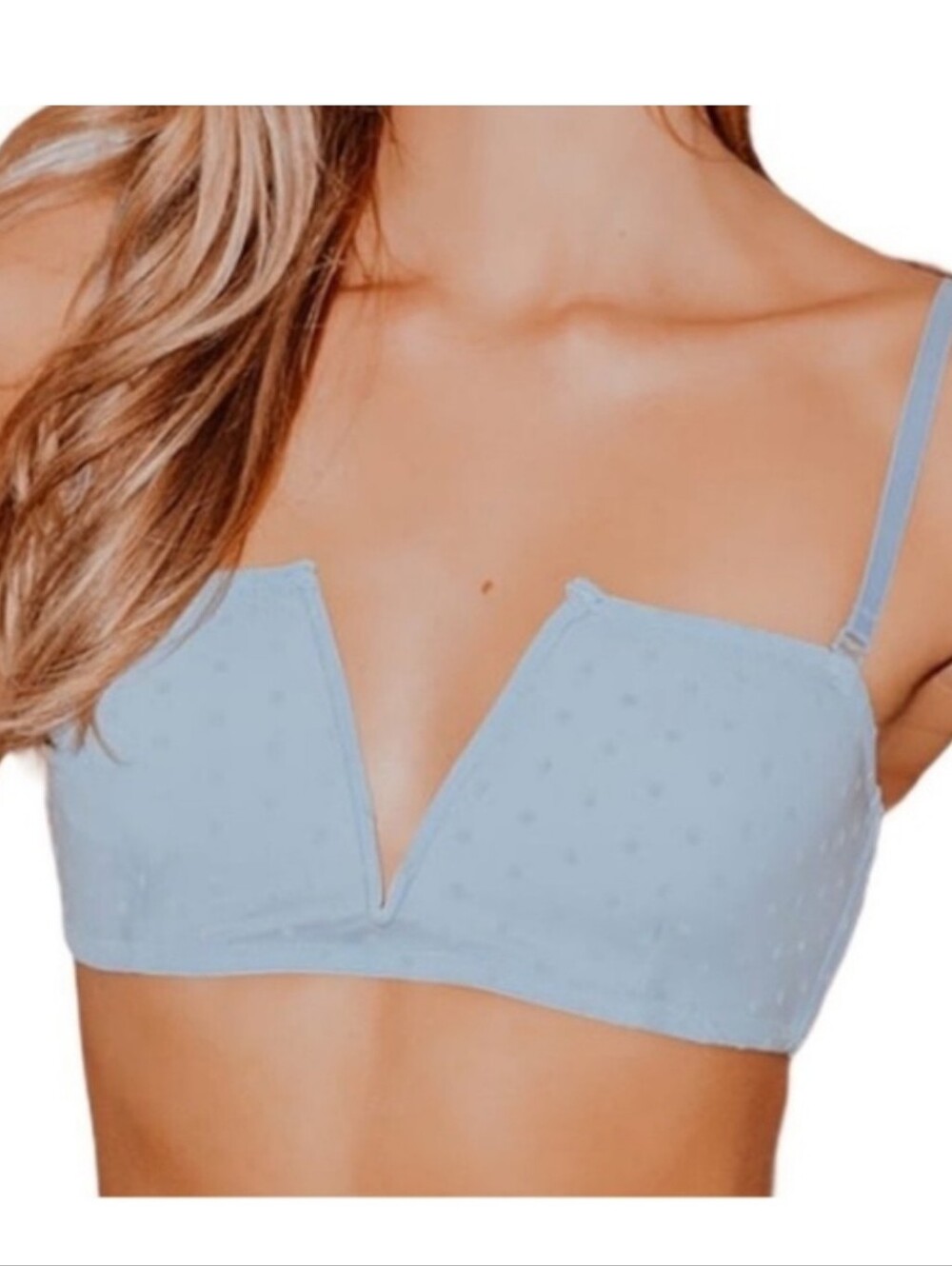 Free People Intimately New Sierra Bandeau Convertible Bra Swiss Dot Size Small